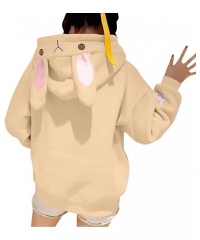 Cute Hoodies for Girls 10-12 Years Old Cute Sweatshirt Sleeve Fashion Tops Hooded Cotton Women Cat Fashion Z102-khaki $11.21 ...