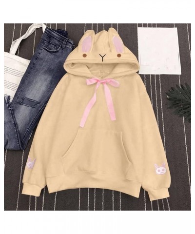 Cute Hoodies for Girls 10-12 Years Old Cute Sweatshirt Sleeve Fashion Tops Hooded Cotton Women Cat Fashion Z102-khaki $11.21 ...