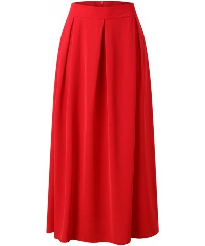 Alt Skirt for Women Women's Summer Elastic High Waist Boho Maxi Skirt Teen Girls Casual A Line Long Skirt Zb-red $10.91 Skirts