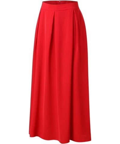 Alt Skirt for Women Women's Summer Elastic High Waist Boho Maxi Skirt Teen Girls Casual A Line Long Skirt Zb-red $10.91 Skirts