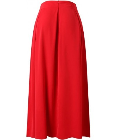 Alt Skirt for Women Women's Summer Elastic High Waist Boho Maxi Skirt Teen Girls Casual A Line Long Skirt Zb-red $10.91 Skirts