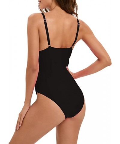 Women's One Piece Swimsuits Tummy Control High Cut Cheeky Modest Bathing Suit Mesh Scoop Neck Swimwear Monokinis Pkdnv2-a1884...