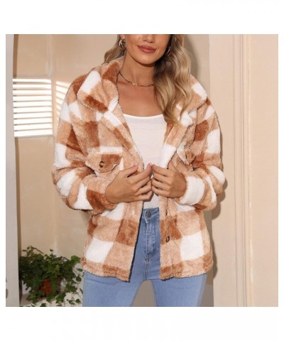 Women's Open Front Cardigan, Button Long Plaid Flannel Jacket with Long Sleeve & Pocket Coffee2 $10.80 Sweaters