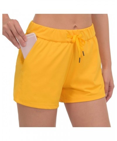 Womens Shorts Joggers for Summer Casual Athletic Running Hiking Workout Gym Shorts Lounge Shorts Plus Size Yellow $12.00 Acti...