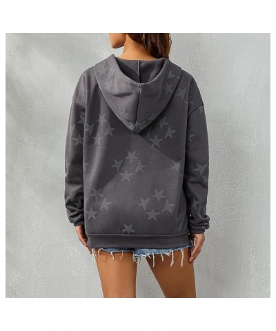 Women Men Y2K Grunge Hoodie Long Sleeve Hooded Tops Halloween Skeleton Full Zipper Jacket Coat Casual Streetwear Dark Gray St...