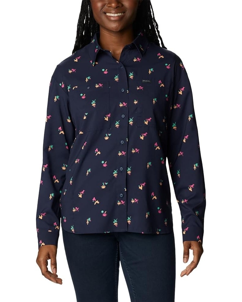 Women's Silver Ridge Utility Patterned Long Sleeve Shirt Nocturnal/Baja Blitz $31.63 Blouses