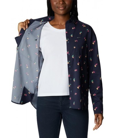 Women's Silver Ridge Utility Patterned Long Sleeve Shirt Nocturnal/Baja Blitz $31.63 Blouses