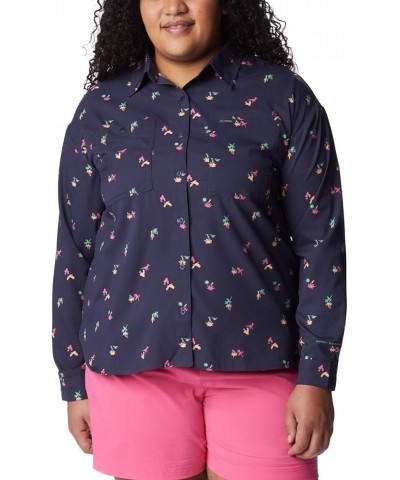 Women's Silver Ridge Utility Patterned Long Sleeve Shirt Nocturnal/Baja Blitz $31.63 Blouses