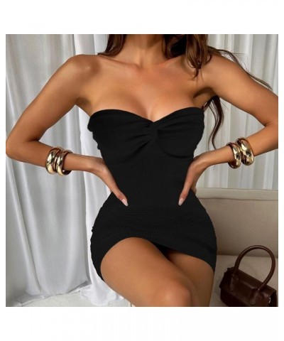 Women Halter Neck Mini Tube Dress Spaghetti Strap Backless Bandage Short Dress Floral Print Aesthetic Bodycon Cami Dresses U ...