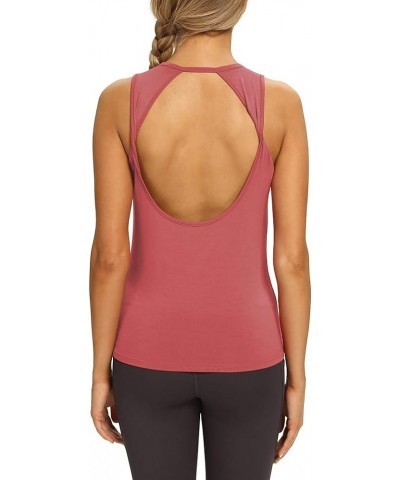 Workout Tops for Women Open Back Yoga Shirts Tank Tops Athletic Tops Gym Workout Clothes Dusty Rose $12.18 Activewear