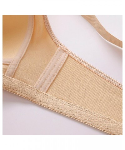 Womens Push Up Bras Plus Size Full Coverage Bras Bralettes No Underwire Everyday Bra High Support Wireless Sports Bra 01- Kha...