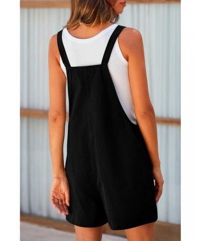 Rompers for Women Dressy Casual Jumpsuits for Women Sleeveless Spring Summer Tie Knot Strap Overalls with Pockets(Black,X-Lar...