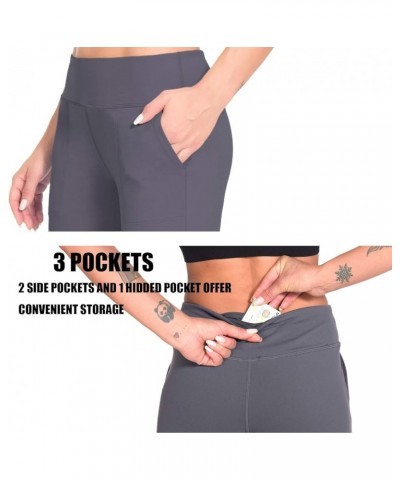 Womens Shorts Athletic Mid High Wasited Running Yoga Lounge Bermuda Shorts Workout with Pockets Grey $15.59 Activewear