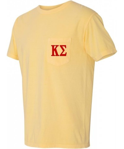 Kappa Sigma Fraternity Comfort Colors Pocket T-Shirt Butter $17.39 T-Shirts