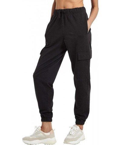 Women's Loose Cargo Sweatpants Pockets Sporty Gym Athletic Fit Jogger Pants Yoga Lounge Trousers Black $17.84 Activewear