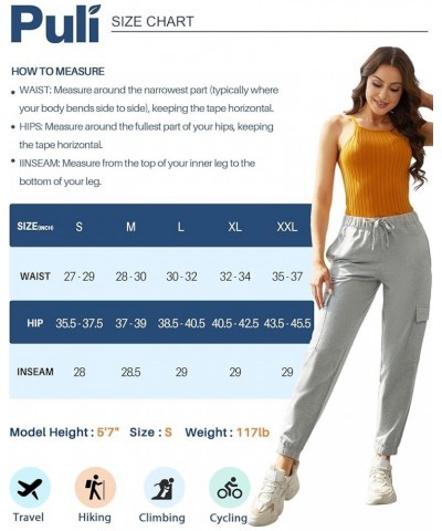 Women's Loose Cargo Sweatpants Pockets Sporty Gym Athletic Fit Jogger Pants Yoga Lounge Trousers Black $17.84 Activewear