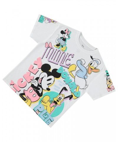 Ladies Mickey Mouse Fashion Shirt Mickey Mouse Multi Print Tee - Mickey Mouse Allover Tee White $21.17 T-Shirts