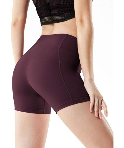 1, 2 or 3 Pack Women's High Waist Tummy Control Yoga Shorts, Workout Exercise Shorts, Running Shorts w Pocket 5inch Pocket 3p...