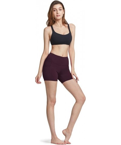 1, 2 or 3 Pack Women's High Waist Tummy Control Yoga Shorts, Workout Exercise Shorts, Running Shorts w Pocket 5inch Pocket 3p...