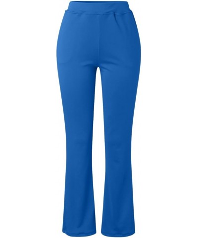 Dress Pants Women High Waisted Straight Leg Regular Fit Bootcut Business Work Office Pant with Pockets 01 Blue $6.93 Pants