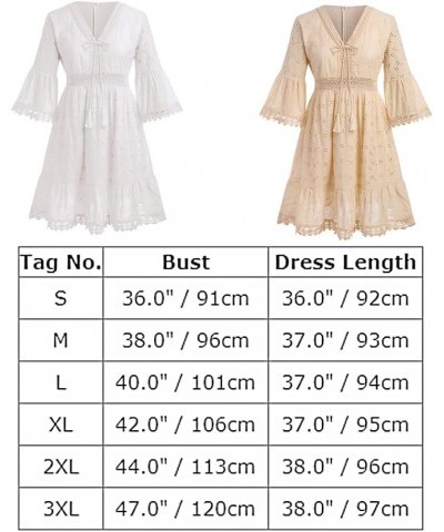 Women's Boho Lace Maxi Dress Summer V-Neck Sleeveless Ruffle Spaghetti Straps Backless Cocktail Party Casual Beach Dresses Wh...