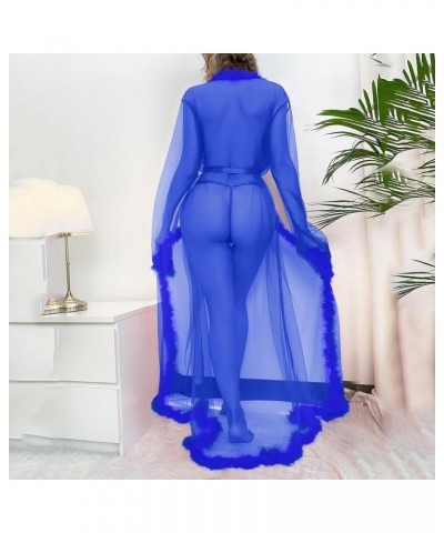 Sexy Lingerie Cosplay For Women Slutty Lingerie For Women Plus Size Women Fashion Sexy Tulle Robe Long Lingeri Blue $7.53 Lin...