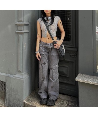 Women Wide Leg Jeans High Waist Baggy Jeans Y2k Loose Fit Boyfriend Jeans Stretchy Denim Pants Streetwear Loose Fit Gray $13....