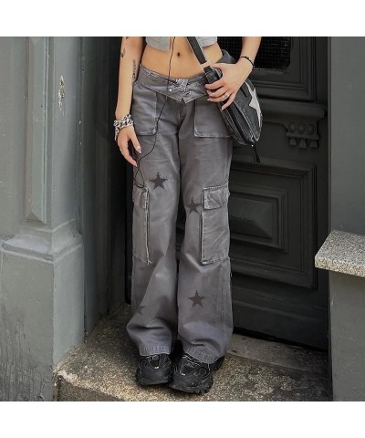 Women Wide Leg Jeans High Waist Baggy Jeans Y2k Loose Fit Boyfriend Jeans Stretchy Denim Pants Streetwear Loose Fit Gray $13....