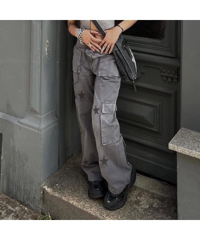 Women Wide Leg Jeans High Waist Baggy Jeans Y2k Loose Fit Boyfriend Jeans Stretchy Denim Pants Streetwear Loose Fit Gray $13....