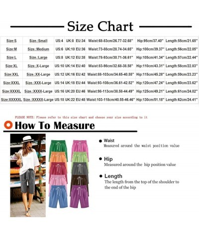 Women's Solid Color Summer Shorts Drawstring Elastic Waist Long Shorts Vacation Trendy Bermuda Shorts with Pockets Blue 1 $6....