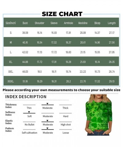 Cute Tops for Women,Womens Graphic Tees 3/4 Sleeve Shirts Loose Fit Crewneck Tunic Tshirts Casual Blouse 1-mint Green $9.85 T...