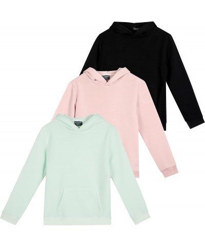 3 Pack: Women's Fleece Long-Sleeve Pullover Hoodie Active Sweatshirt Kangaroo Pocket - (Available In Plus) Hooded Sweatshirt ...