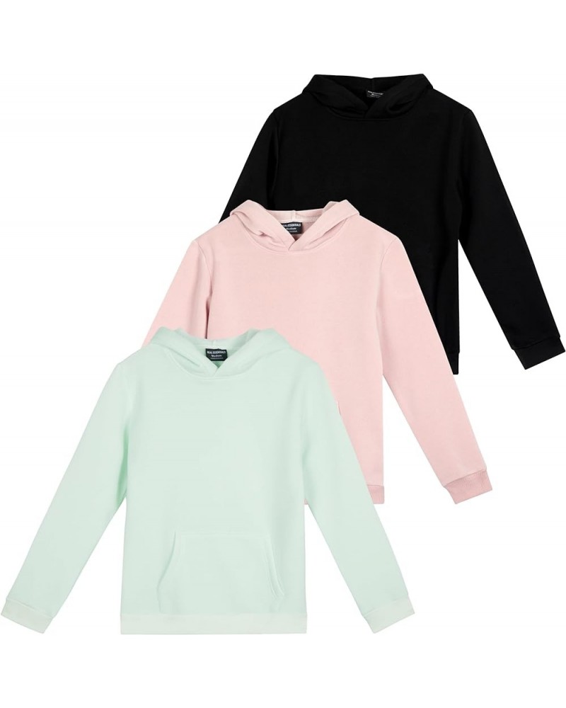 3 Pack: Women's Fleece Long-Sleeve Pullover Hoodie Active Sweatshirt Kangaroo Pocket - (Available In Plus) Hooded Sweatshirt ...