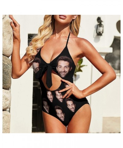 Custom Big Face Swimsuits for Women Personalized One Piece Bathing Suits with Picture of Men Photo-9 Sizes 08- Custom Bikini ...