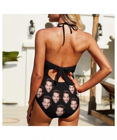 Custom Big Face Swimsuits for Women Personalized One Piece Bathing Suits with Picture of Men Photo-9 Sizes 08- Custom Bikini ...