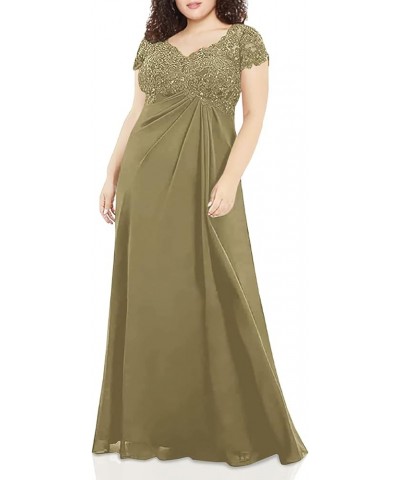 Mother of The Bride Dresses Chiffon Wedding Guest Dresses for Women Lace Mother of Groom Dresses Long Taupe $43.98 Dresses