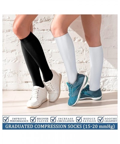 3 Pairs Open Toe Compression Socks 15-20mmHg, Toeless Compression Socks Women 02 Black/White/Beige $9.71 Activewear