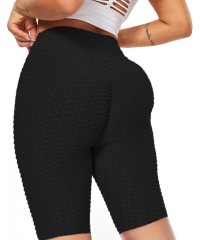 Women TIK TOK Leggings Shorts Butt Lift Scrunch Textured Leggings Workout Running Beach Hot Shorts Z-black $8.09 Activewear