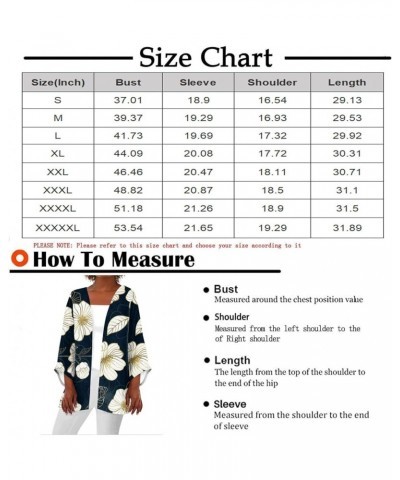 Long Sleeve Kimono for Women Retro Print Casual Duster Blouse Tops Coat 3/4 Sleeve Jackets Lightweight Cardigans 7-black $8.3...