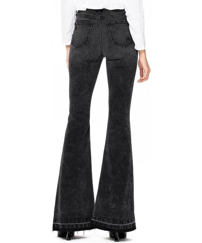 Women's Juniors High Rise Star Denim Flares Black $28.31 Jeans