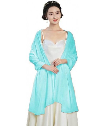 Women's Long Chiffon Shawl Scarf Accessory for Prom Evening Dress Beach Wrap Sky Blue $8.09 Dresses