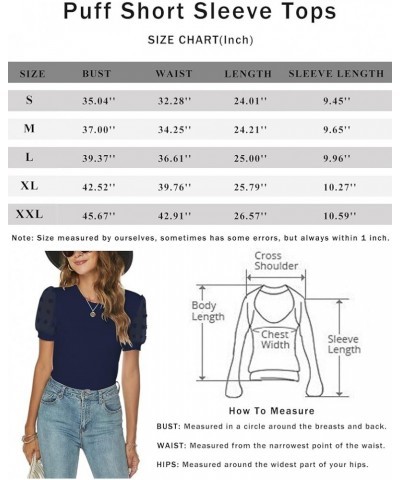 Women's Business Casual Dressy Tops Summer Short Sleeve Work Blouses (S-XXL) Navy Blue $19.59 Blouses