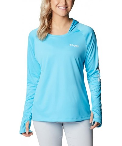 Women's Tidal Tee Hoodie Atoll/White Logo $20.82 Activewear