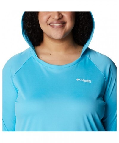 Women's Tidal Tee Hoodie Atoll/White Logo $20.82 Activewear