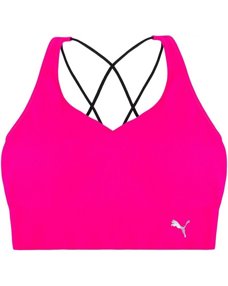 Women's Seamless Sports Bra Bright Pink $13.28 Lingerie