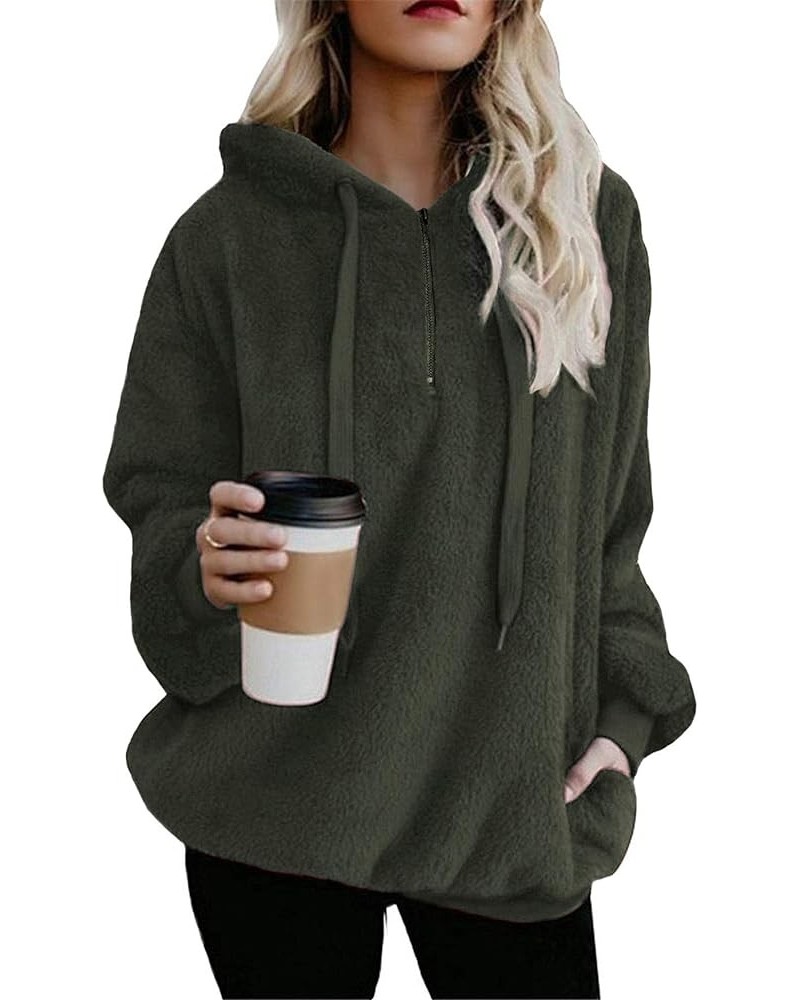 Sherpa Pullover Sweaters for Women Fleece Sweatshirts Winter Warm Tunic Tops Pullover 2 Military Green $14.24 Hoodies & Sweat...