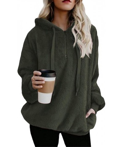 Sherpa Pullover Sweaters for Women Fleece Sweatshirts Winter Warm Tunic Tops Pullover 2 Military Green $14.24 Hoodies & Sweat...