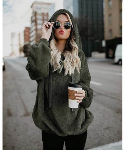 Sherpa Pullover Sweaters for Women Fleece Sweatshirts Winter Warm Tunic Tops Pullover 2 Military Green $14.24 Hoodies & Sweat...