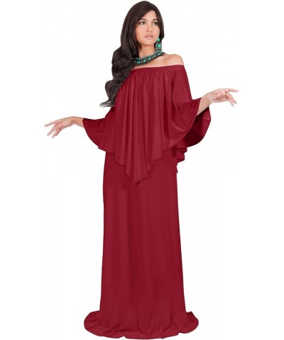 Womens Strapless Shoulderless Flattering Cocktail Gown Maxi Dress Red $28.76 Dresses