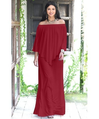 Womens Strapless Shoulderless Flattering Cocktail Gown Maxi Dress Red $28.76 Dresses